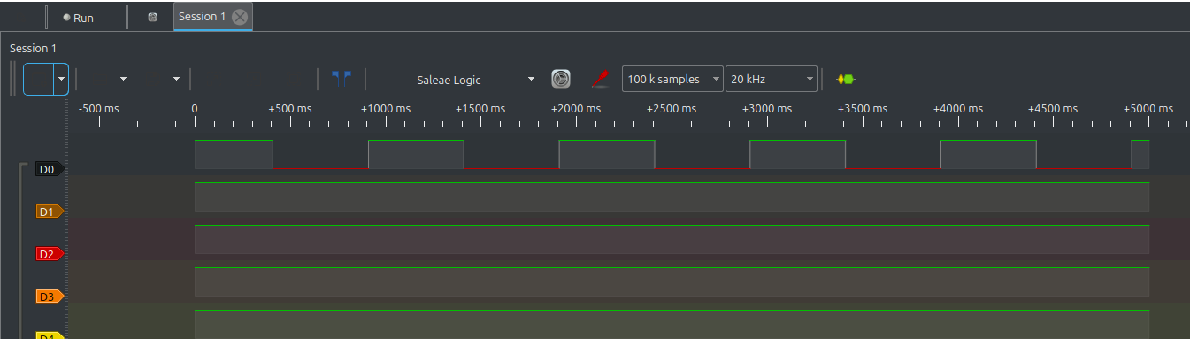 Logic Analyzer Signal Captured