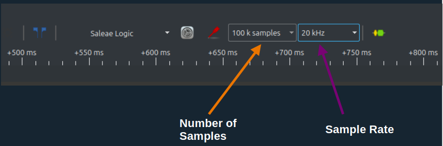 Number of Samples - Sample Rate