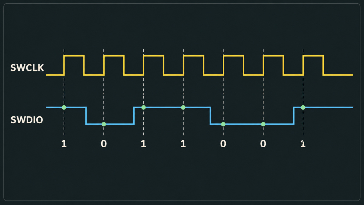 SWD clock and data signal timing